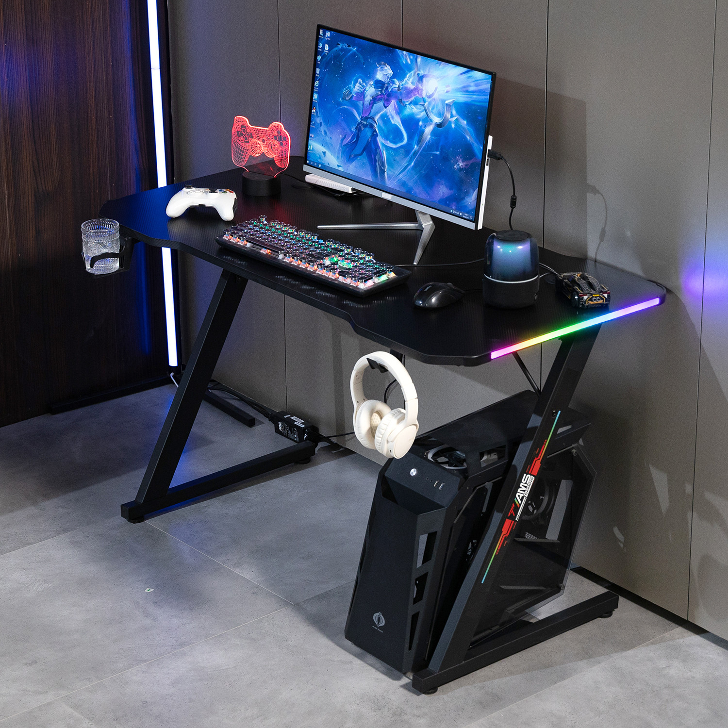 GAMERDESK-120Z-LED — vue alternative