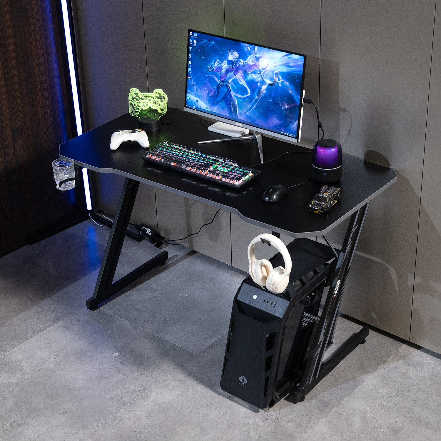 GAMERDESK-120Z-GREY — vue alternative