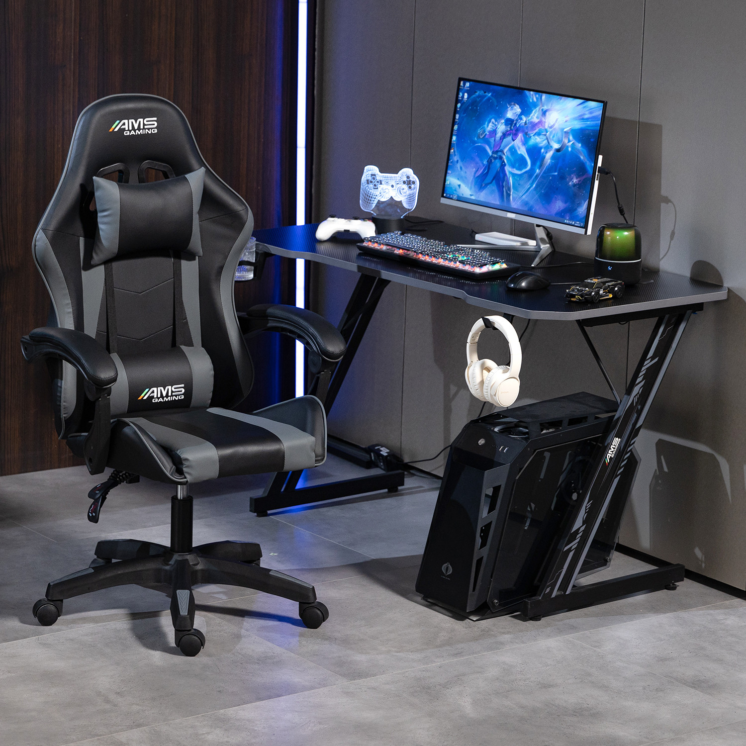 GAMERDESK-120Z-GREY — image 3