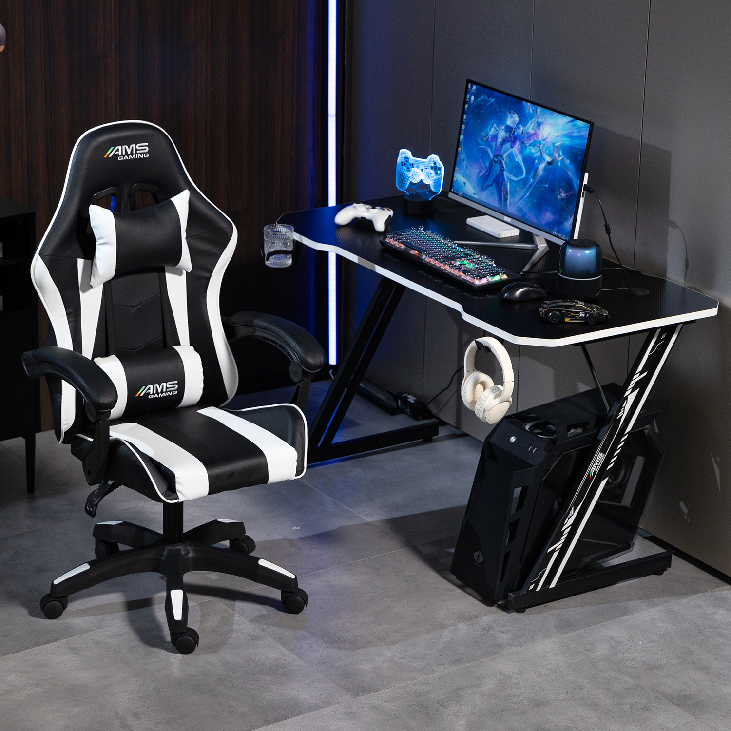 GAMERDESK-120Z-WHITE — image 3