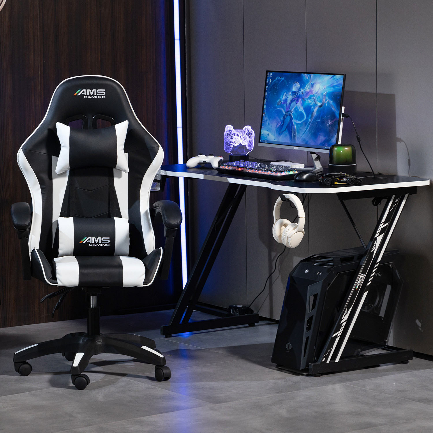 GAMERDESK-120Z-WHITE — image 4