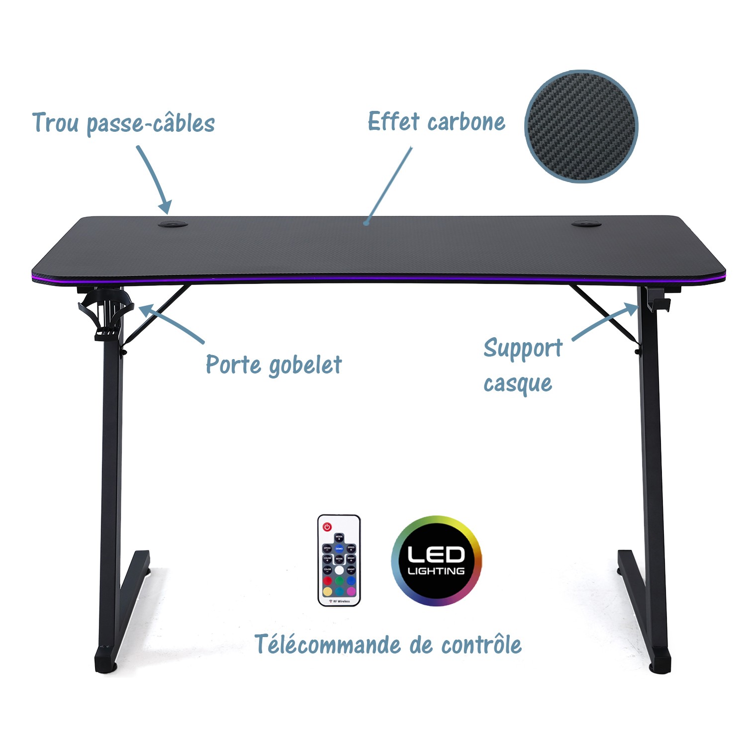 DESK120Z-LED-AURA — vue alternative