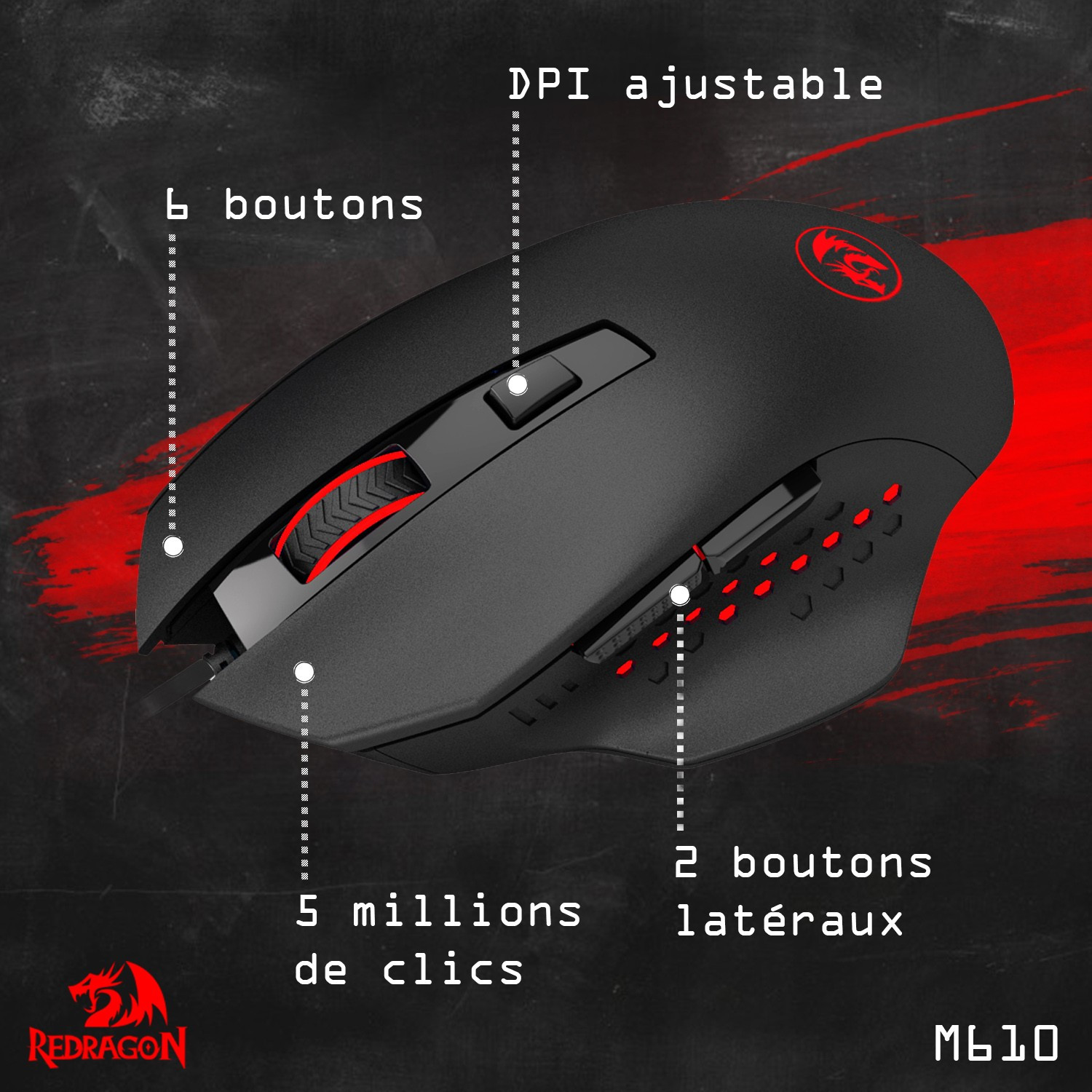 Souris Redragon GAINER — vue alternative