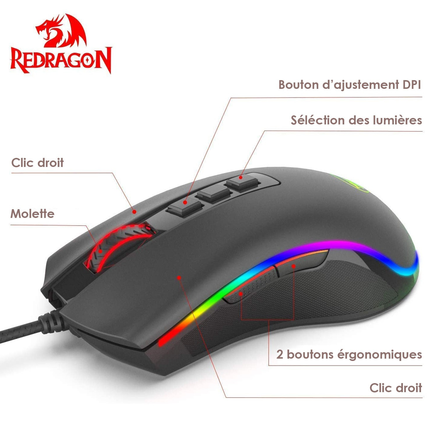 Souris Redragon COBRA — vue alternative