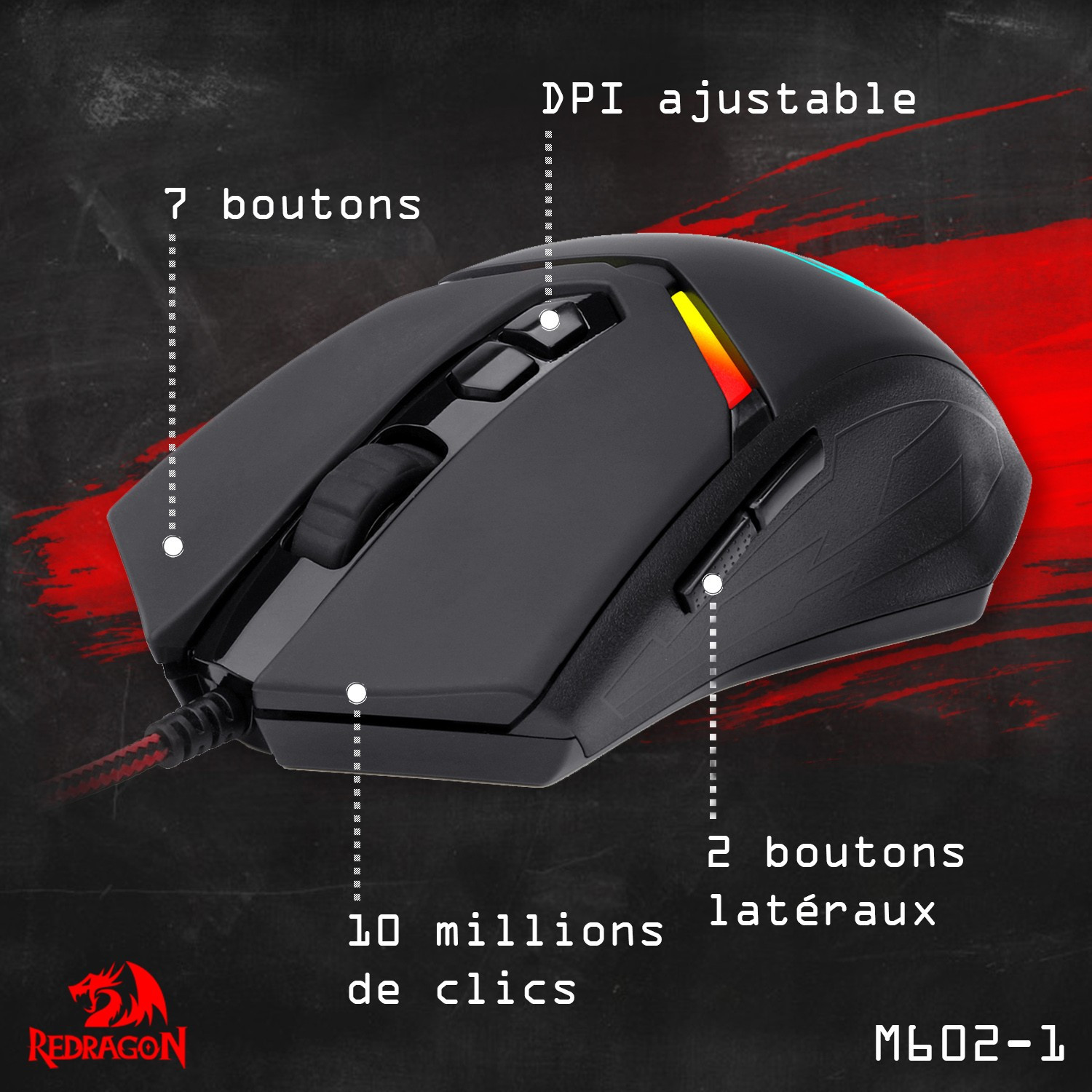 Souris Redragon NEMEANLION2 — vue alternative