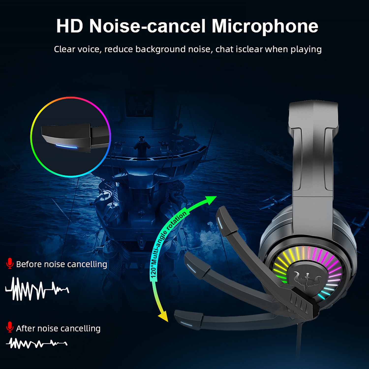 Casque OVLENG GT67-BLACK — image 2