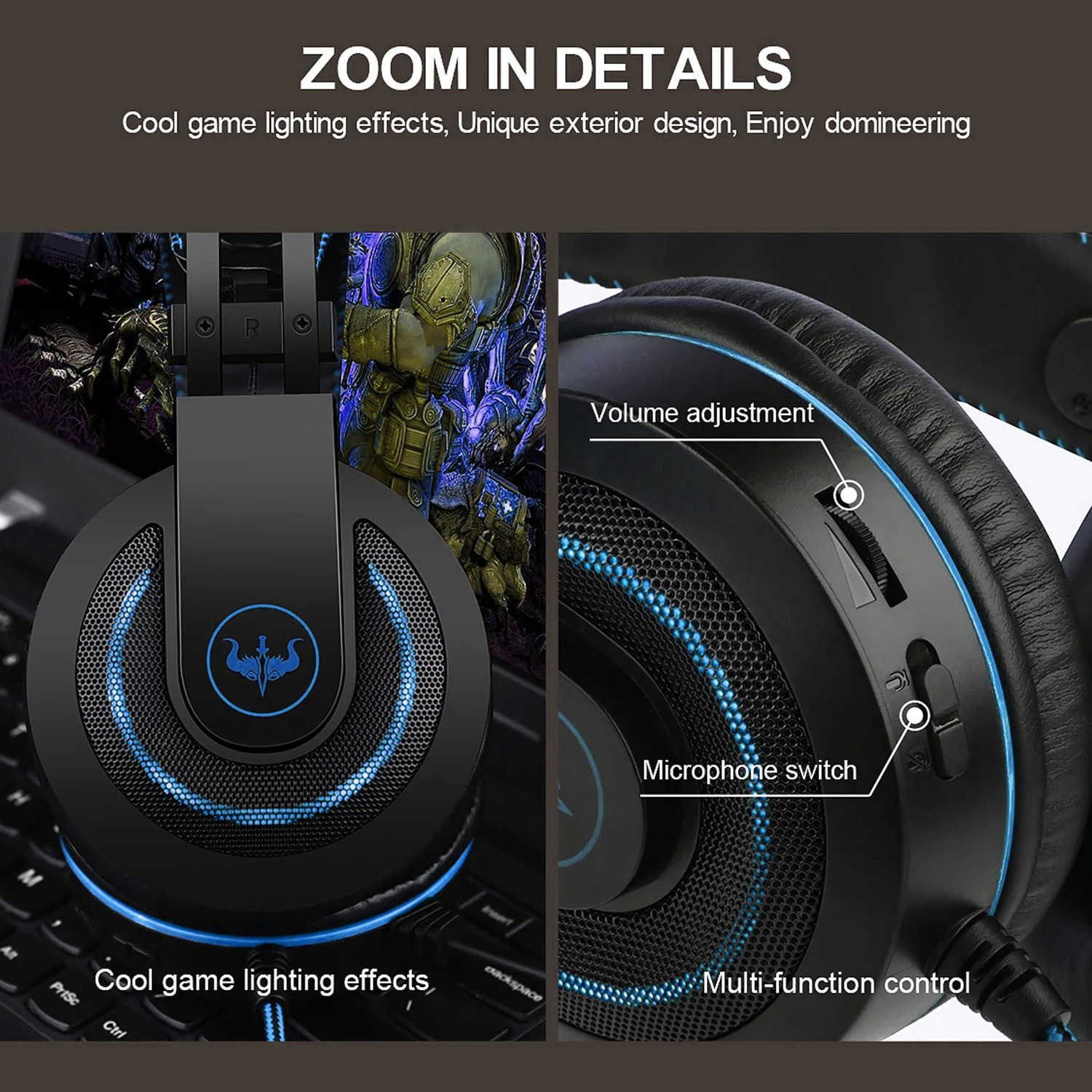 Casque OVLENG GT65-BLUE — vue alternative