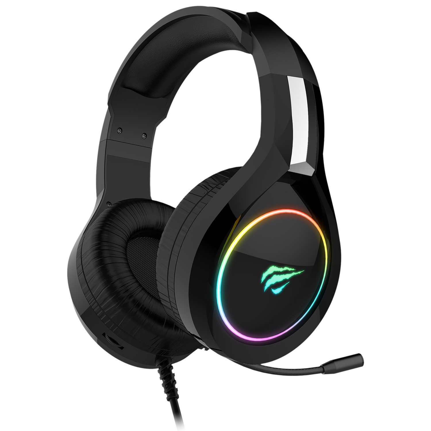 GAMENOTE HV-H2232D Casque gamer avec micro et retro éclairage RGB pour PC & consoles - Haut-parleur 50mm - Contrôle du volume — image 5